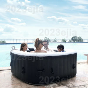 Precio al por mayor Bañera de hidromasaje cuadrada para exteriores Temperatura constante del agua caliente Masaje profundo + Funciones de burbujas, bañera de hidromasaje modelo para 4-6 personas - Product Image 3