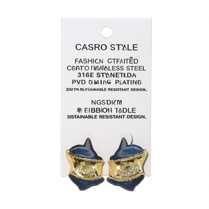 Fashion <b>Stud</b> <b>Earrings</b> 316L Stainless Steel PVD Gold Plating Sustainable Resistant Design - Product Image 2
