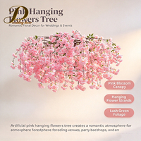 JINDA Fleurs de glycine en soie suspendues pour plafond, idéales pour la décoration de mariage – Nouveauté très prisée