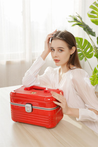 <span class=keywords><strong>Valise</strong></span> de <span class=keywords><strong>rangement</strong></span> multifonctionnelle portable haut de gamme 12L avec poignée pour cosmétiques, nail art et tatouage - Product Image 5