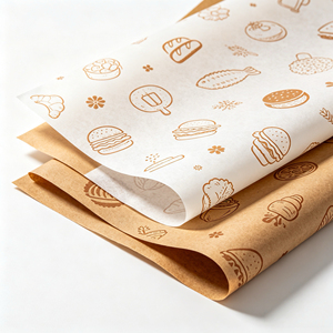 Papier sulfurisé imprimé sur mesure OEM ODM, qualité alimentaire, résistant à l'huile, pour emballage alimentaire, vente en gros directe d'usine - Product Image 3