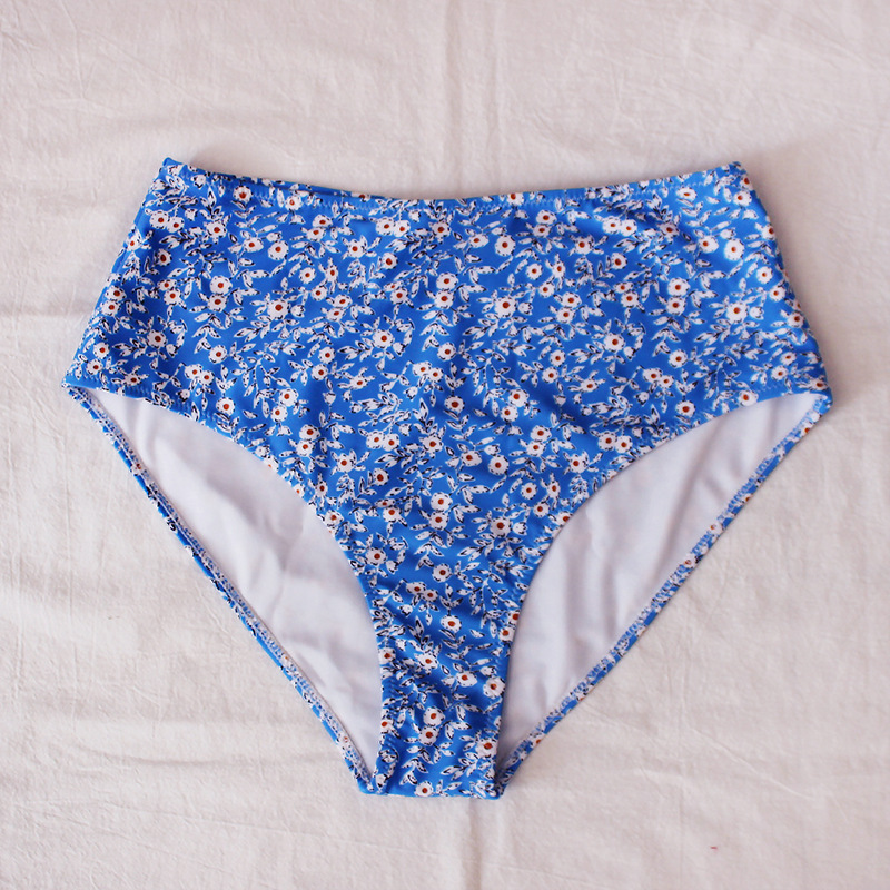 2022 new summer swimsuit women's triangle split floral print large Bikini Swimsuit