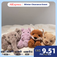 Jelly Cat Royaume-Uni Smudge Rabbit Monkey Elephant Peluches Confortables pour Adolescents, Jouets en Peluche Ultra-Doux en Coton PP