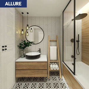 Allure Waterproof Laundry Room Wood Basin Automatic Washbasin <strong>Ready</strong> <strong>Made</strong> Cabinet Vanity Set <strong>Bathroom</strong> Vanities with Sink - Product Image 1