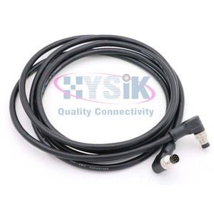 Kabel Patch M8 8-Pole Male ke Female dengan Kontak Emas, Kabel Cordset Terlindungi EMI untuk Transmisi Data - Product Image 1