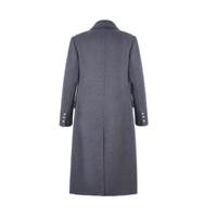 Manteau long en laine à double boutonnage pour femmes, pardessus d'hiver à col à revers sur mesure