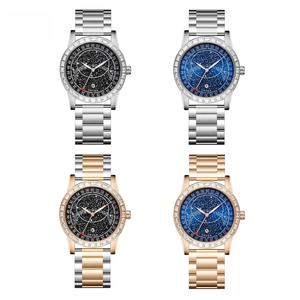 Montre pour homme à thème céleste sertie de diamants avec un fort mouvement de calendrier à quartz à luminescence nocturne, fabricant en gros - Product Image 5