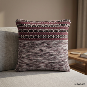 Housse de coussin carrée de luxe STAR HOMETEX, faite à la main, lavable, en coton tissé rayé, éco-responsable, moderne, très demandée - Product Image 1
