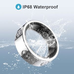 Bague connectée en acier pour Android, surveillance de la fréquence cardiaque, du sommeil et de la température, podomètre, compteur de calories, tracker d'activité, écran tactile, étanche IP68 - Product Image 5