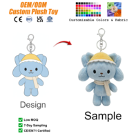 Fabricant de jouets en peluche, porte-clés en peluche miniatures mignons personnalisés, porte-clés mascotte, jouets en peluche animaux personnalisés, vente en gros, jouets OEM personnalisés