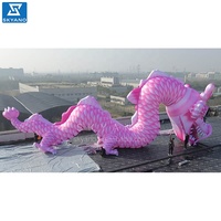 Modèle de dragon rose gonflable géant personnalisé pour la publicité commerciale et la décoration extérieure du Festival du Printemps