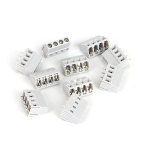 Vente directe d'usine de haute qualité 4P Type de vis PCB borne de câblage blanc enfichable 300V évalué 30A pieds épissables en cuivre étamé - Product Image 2