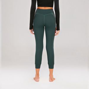Leggings pour femmes en gros Leggings d'entraînement de couleur bleue Pantalon Capri pour femmes - Product Image 4