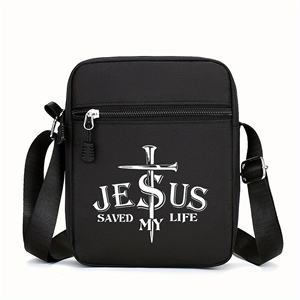 Sac à main vintage imprimé Jésus prière chrétienne bénédiction sac à bandoulière pour voyage adolescents support pour téléphone sacs de rangement cadeau - Product Image 6