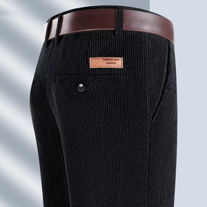 Nuovi <span class=keywords><strong>Pantaloni</strong></span> in Pile da Uomo per Autunno e Inverno, Vita Alta, Larghi, in <span class=keywords><strong>Velluto</strong></span> a Coste, Casual Business, Elasticizzati, Dritti, Lunghi - Product Image 1