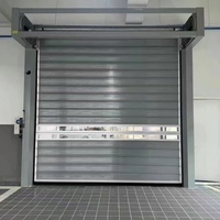 Portes à enroulement à grande vitesse, commande électrique, automatiques, finition moderne, en aluminium composite, étanches, pour usage en atelier