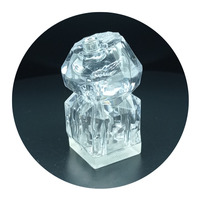 Composant de talon de chaussure transparent à motif géométrique ajouré, décoratif, 5,9 cm, en ABS/PC électroplaqué, durable, pour l'augmentation de la hauteur