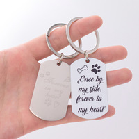 Llavero Personalizado con Foto de Perro, Etiqueta de Acero Inoxidable, Anillo para Llaves con Imagen de Mascota, Regalo con Logotipo Personalizado