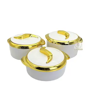 Luxury Home Use 3 Pcs/Set Insulated Stainless Steel Hot Pot Food Warmers Casserole Container