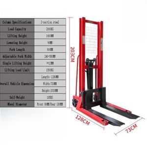 Yishu निर्माता कस्टम प्रभावी बहुक्रियाशील टिकाऊ हाइड्रोलिक 1t 2t मैनुअल फोर्कलिफ्ट उच्च गुणवत्ता वाले पैलेट स्टेकर - Product Image 6