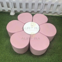 Équipement de jeu doux pastel balles de fosse à balles roses maison de rebond intérieure enfants jeu doux avec clôture