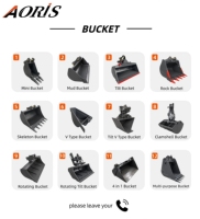AORIS OEM/ODM SW20 Adapter Frame Excavator Trenching Bucket untuk Excavator 9-10 Ton