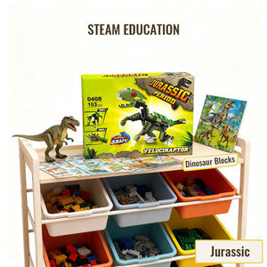 Set de 103 Piezas de Bloques de Construcción de Dinosaurio Velociraptor, Juguete Educativo STEAM, Habilidades Motoras Finas, Regalo para Padres e Hijos - Product Image 3
