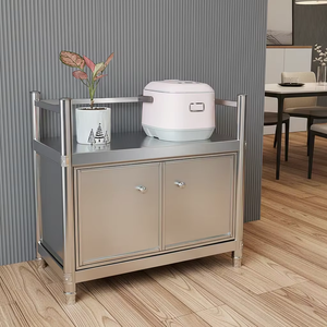 Vitrina de Exhibición de Acero Inoxidable de Lujo Personalizada con Opción de Puerta de Vidrio para Restaurantes de Alta Gama y Hoteles Boutique - Product Image 2