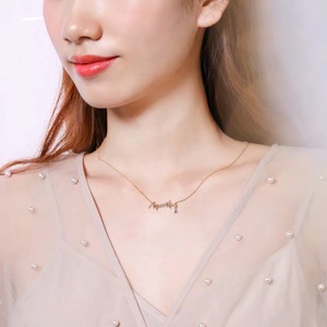 inspirar moda personalizada nombre inglés antiguo 12 Zodiaco collar 18k chapado en oro de acero inoxidable colgante de joyería - Product Image 6