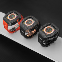 Bracelet de remplacement personnalisé pour Apple Watch Ultra 3, boîtier en fibre de carbone, bracelet en caoutchouc fluoré 49 mm pour Apple Watch Mod
