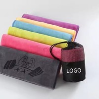 Cheap High Quality Custom Logo Microfiber Sports Towel Golf Yoga Gym Sports Sweat Towel Absorbent Quick Dry Microfiber Towel