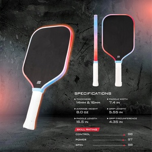 SYPlK Gradient Color Edge Triton Pro Series Blaze Ember Galaxy Dream Colorful Pickleball Paddle Superficie rugosa de fibra de carbono cruda - Product Image 1