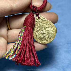 精巧な真鍮製貔貅陰陽アミュレット、伝統的な中国の幸運のお守り、家の装飾、車、オフィスの装飾、ギフトに - Product Image 2