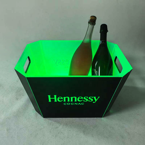 Cubo <span class=keywords><strong>de</strong></span> hielo acrílico con logotipo OEM, Enfriador <span class=keywords><strong>de</strong></span> vino, cubo <span class=keywords><strong>de</strong></span> hielo Led recargable para <span class=keywords><strong>Bar</strong></span>, Club nocturno, eventos, cubo enfriador luminoso para vino - Product Image 1