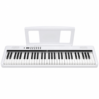 Livraison rapide, grand stock disponible, piano pliable, logo, idéal pour les voyages, rangement compact, clavier de piano numérique 61 touches