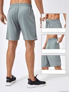 <b>Men's</b> High Waist Summer Sports <b>Shorts</b> Quick Dry Breathable Reflective Stripes for Fitness Training & <b>Running</b> Five-Quarter Pants - Product Image 3