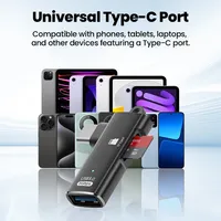 Adaptateur OTG 3-en-1 USB 3.0 vers Type-C Mâle avec Lecteur de Carte Mémoire TF et Transmission de Données pour Téléphones iOS 15/16 et Plus