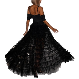 Mono corto sexy de tirantes finos de alta calidad con volantes y dobladillo de red para mujer a la moda - Product Image 3