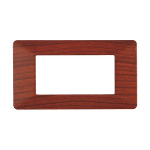 Interruttori a Muro Serie Starlight in Plastica a 4 Pezzi, Colore Legno Radice, Compatibili con Vimar Plana - Product Image 1