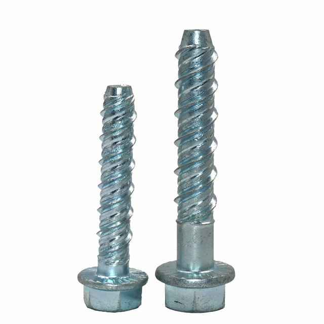 MASONMATE Hex Concrete Screwbolts – M6 X 50mm, Zinc Plated Self-Tapping Screws For Concrete, Brick, Stone (Pack Of 100)