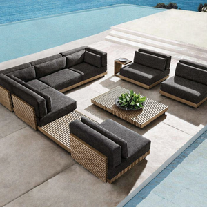 Canapé d'extérieur de luxe en teck, mobilier de <span class=keywords><strong>jardin</strong></span> en bois pour villa, <span class=keywords><strong>ensemble</strong></span> de patio, canapé de <span class=keywords><strong>jardin</strong></span> pour hôtel, mobilier d'extérieur, <span class=keywords><strong>ensemble</strong></span> de <span class=keywords><strong>jardin</strong></span> - Product Image 1