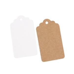 Etiquetas de papel kraft con cordón, etiquetas colgantes en blanco de formas variadas para empaquetado de regalos, etiquetas para ropa - Product Image 6