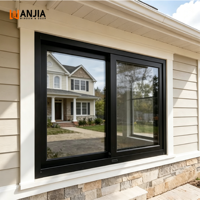 Ventanas Corredizas de Aluminio para Exteriores, Resistentes a Impactos, con Certificado CSA, Vidrio Personalizado, Estilo Huracán, Populares en Florida, para Villas