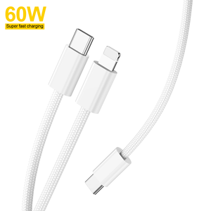Aspor A022 60W nhanh Sạc Cáp 2in1 sạc cáp Type-C để Loại-C, Loại-C để iPh Nylon bện cáp - Product Image 5