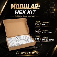 Lámpara de Trabajo LED Hexagonal de Aluminio para Estación de Barbería, 6000K, CRI 90