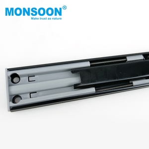 Cajón de escritorio de cocina, Riel de Cajón Negro, deslizamiento de rodamiento de bolas plegable de acero inoxidable, diapositivas de cajón de montaje lateral de cierre suave - Product Image 4