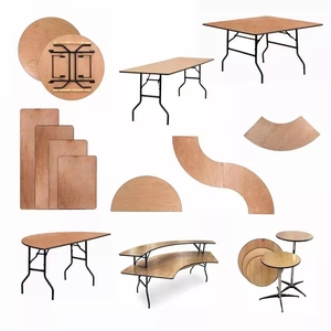 Table pliante en contreplaqué PVC pour événements de mariage, fêtes en plein air, 10 à 12 personnes - Product Image 2