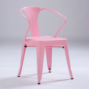 <span class=keywords><strong>Fauteuil</strong></span> moderne en métal - Design coloré avec revêtement en poudre, style industriel pour salle à manger, café, bar - Product Image 5