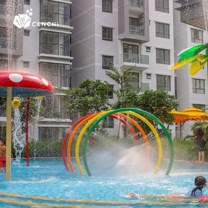 Cenchi <span class=keywords><strong>Camping</strong></span> résidentiel public <span class=keywords><strong>Camping</strong></span> interactif splash park aire <span class=keywords><strong>de</strong></span> jeux piscines toboggans pulvérisateurs d'eau enfants - Product Image 4