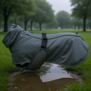 Manteau pour chien Limoux M 50 cm gris pierre, vêtements imperméables pour animaux de compagnie - Product Image 3